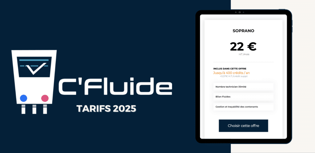 Tarifs 2025 C'Fluide